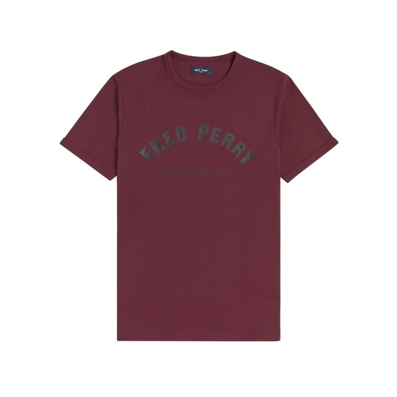 Fred Perry Ανδρική Μπλούζα Τ-Shirt Arch Branded T-Shirt M1654-799 Mahogany