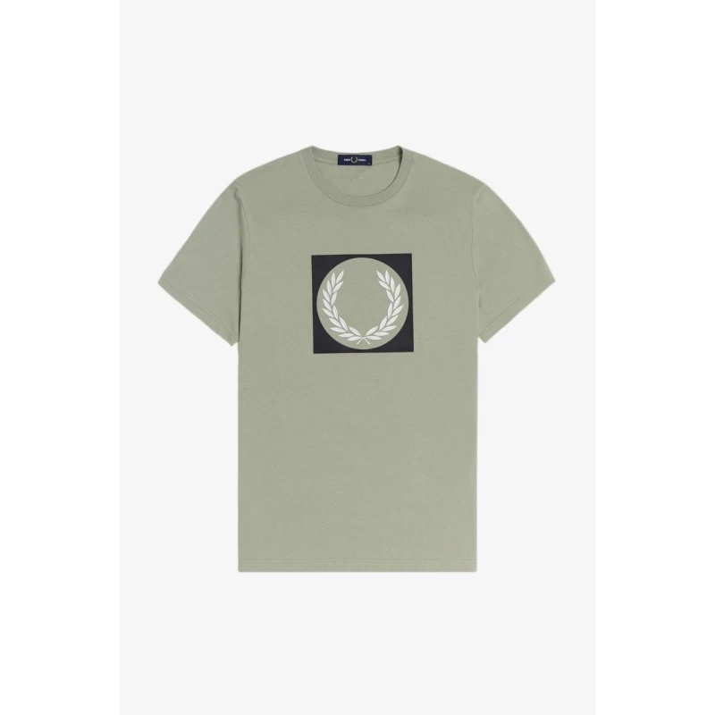 Fred Perry Ανδρική Μπλούζα LAUREL WREATH GRAPHIC T-SHIRT M1655-M37 Seagrass