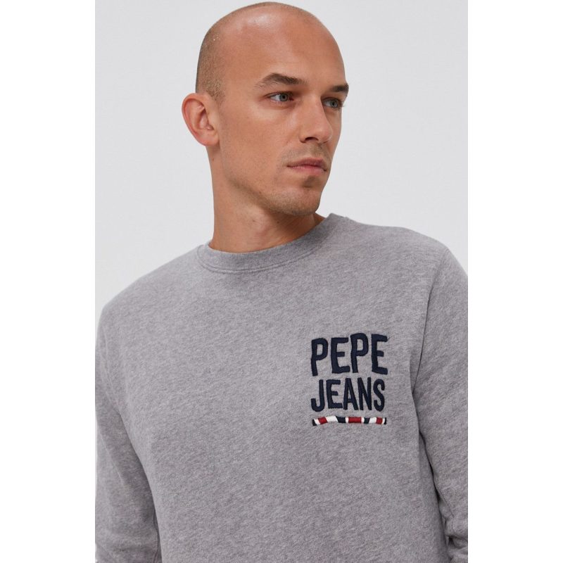 Pepe Jeans Ανδρικό Φούτερ EDISON BASIC SWEATSHIRT PM582029-933 Grey Marl