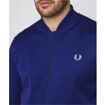 Fred Perry Ανδρική Ζακέτα Bomber Neck Track Jacket J7502-126 Medieval Blue