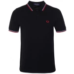 Fred Perry Ανδρική Μπλούζα Twin Tipped Polo M3600-N46 Black