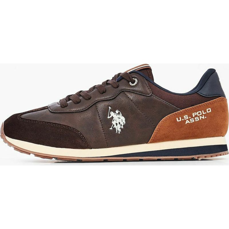 U.S Polo Assn. Ανδρικά Παπούτσια Sneakers Willy YS001-BRW Καφέ