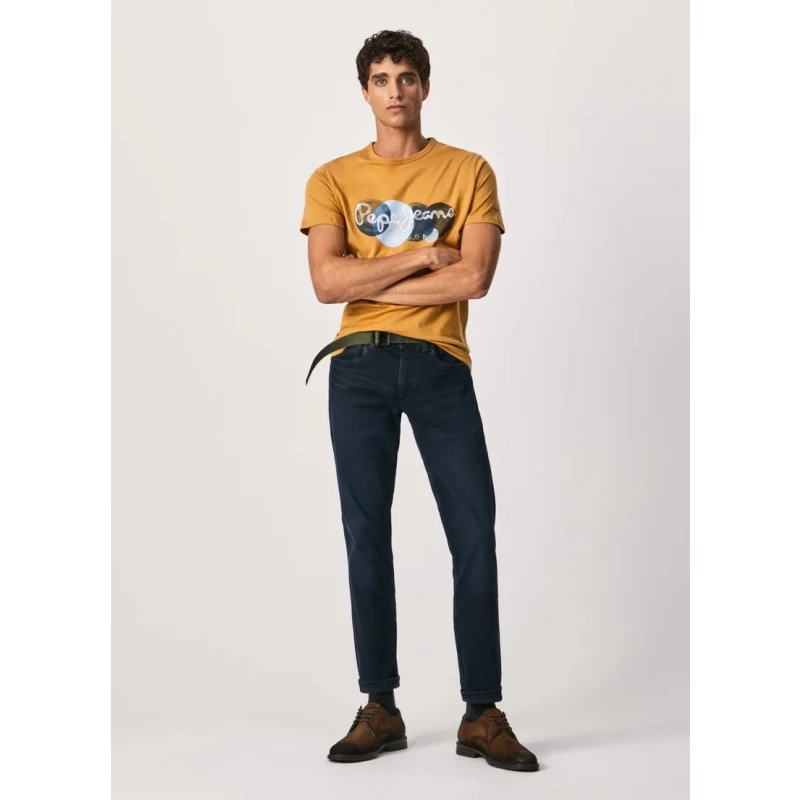Pepe Jeans Ανδρική Μπλούζα T-Shirt Sacha PM507860-859 Μουσταρδί