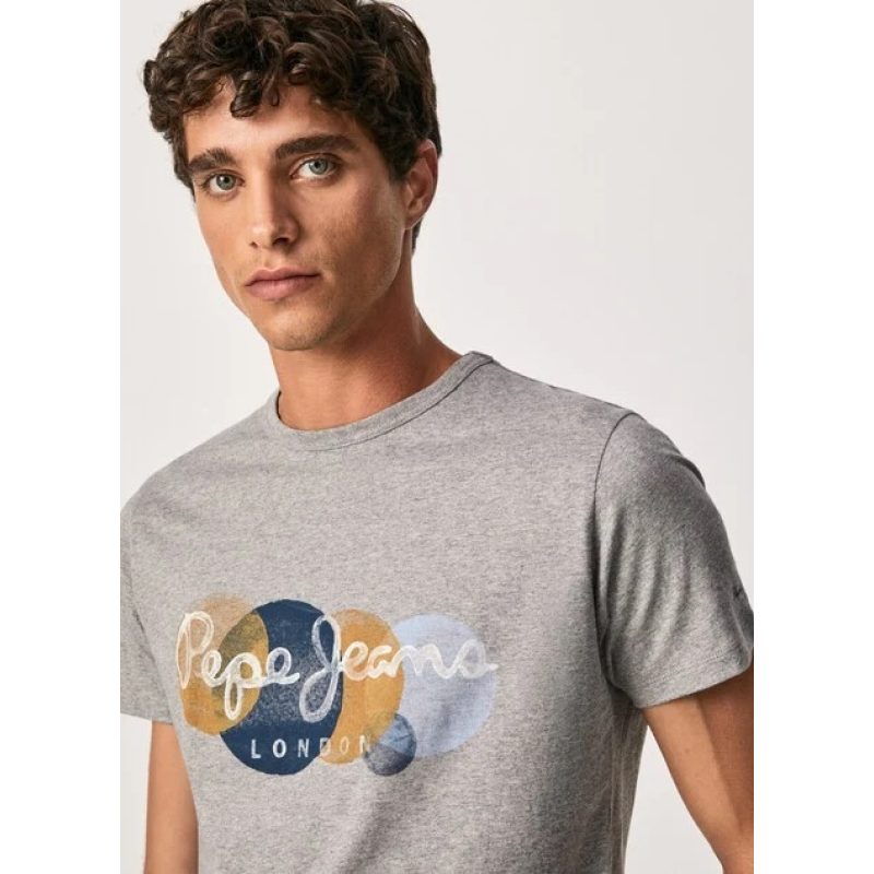 Pepe Jeans Ανδρική Μπλούζα T-Shirt Sacha PM507860-933 Grey Marl