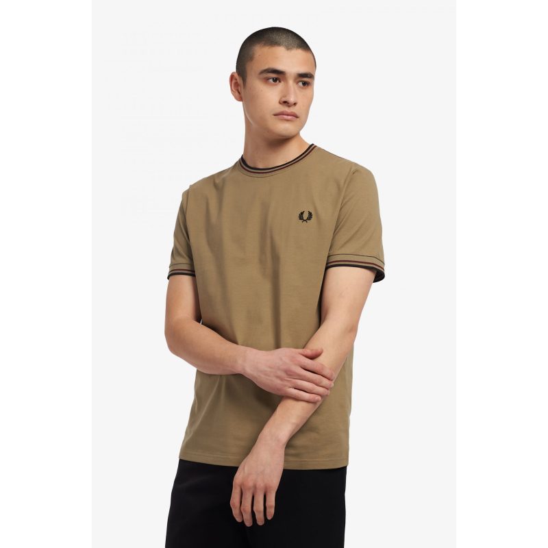 Fred Perry Ανδρική Μπλούζα Τ-Shirt Twin Tipped M1588 -I40 Sage