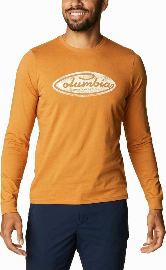 Columbia Ανδρική Μπλούζα Brighton Woods™ Graphic Long Sleeve 1977113-708 Μουσταρδί