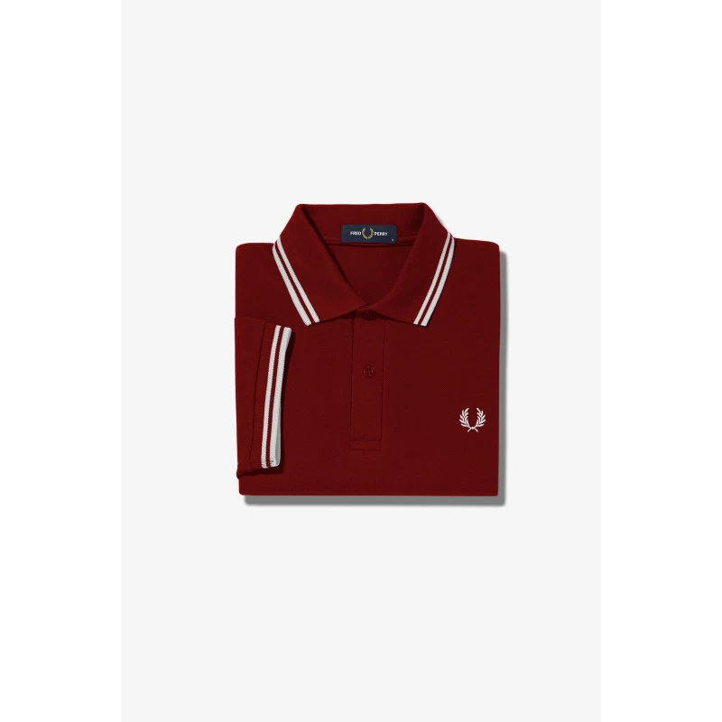 Fred Perry Ανδρική Μπλούζα Twin Tipped Polo M3600-122 Μπορντό