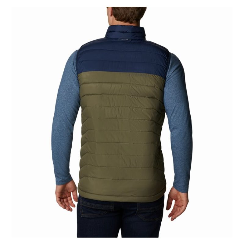 Columbia Ανδρικό Γιλέκο Powder Lite™ Vest WO0847-397-Stone Green, Collegiate Navy