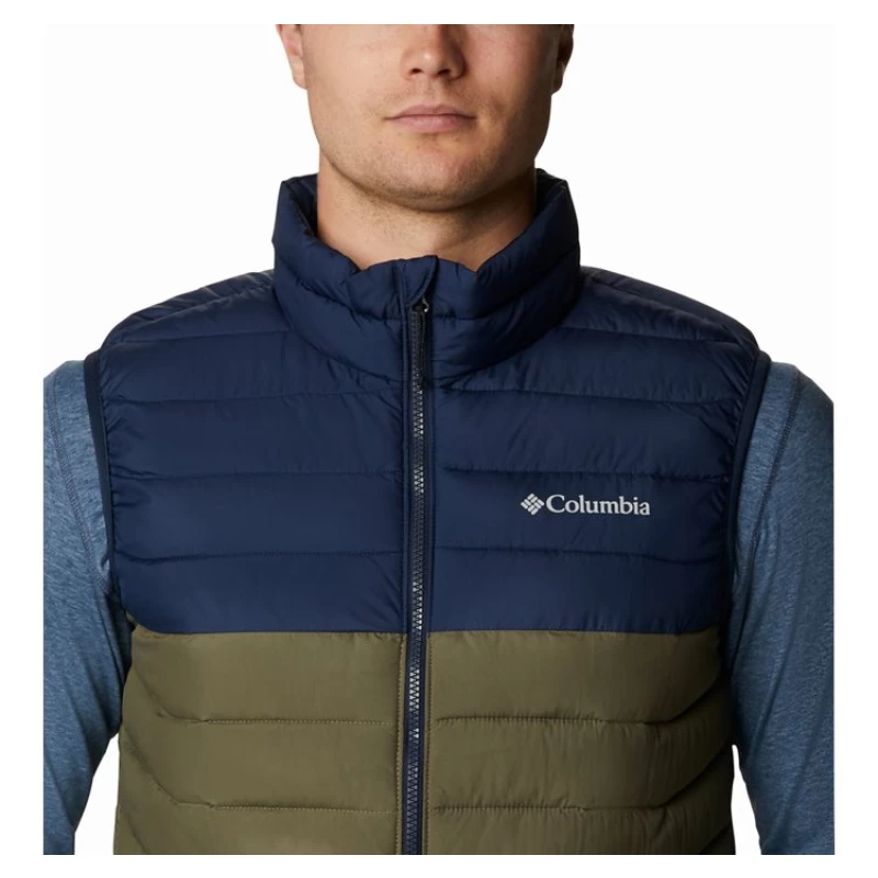 Columbia Ανδρικό Γιλέκο Powder Lite™ Vest WO0847-397-Stone Green, Collegiate Navy