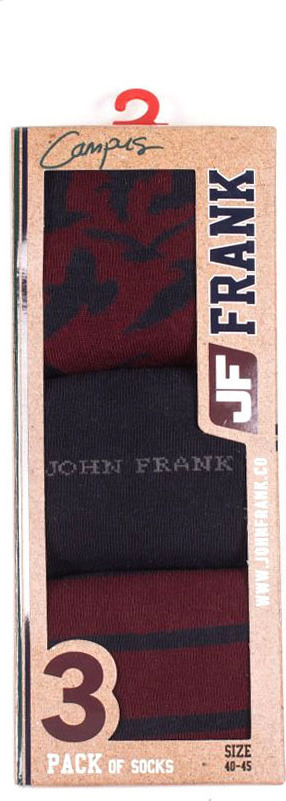 John Frank Ανδρικές Κάλτσες 3 τεμ JF3LSCA01 One Size 4045