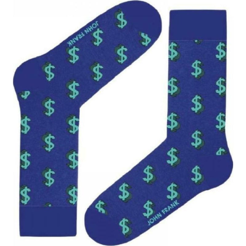 John Frank Ανδρικές Κάλτσες ONE SIZE 40-45 Dollars JFLSFUN52 Blue