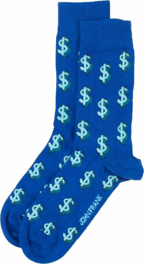 John Frank Ανδρικές Κάλτσες ONE SIZE 4045 Dollars JFLSFUN52 Blue