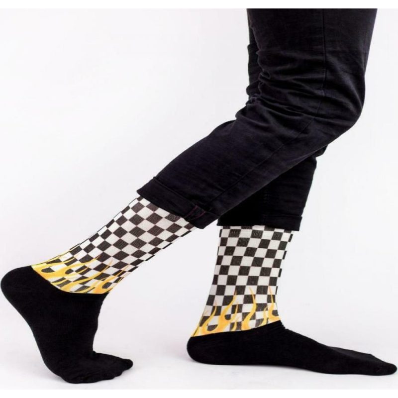 Ανδρικές Κάλτσες Trendy FLAMES Βαμβακερές Μαύρο