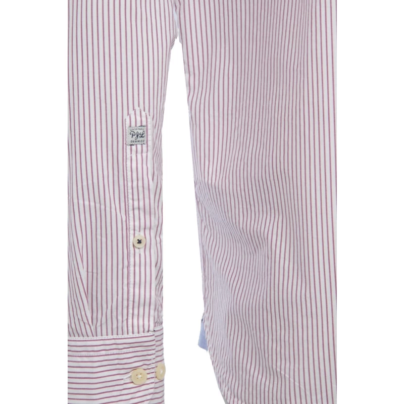 Pepe Jeans Graham Ανδρικό Πουκάμισο Μακρυμάνικo Ριγέ PM305567-219 Red Violet
