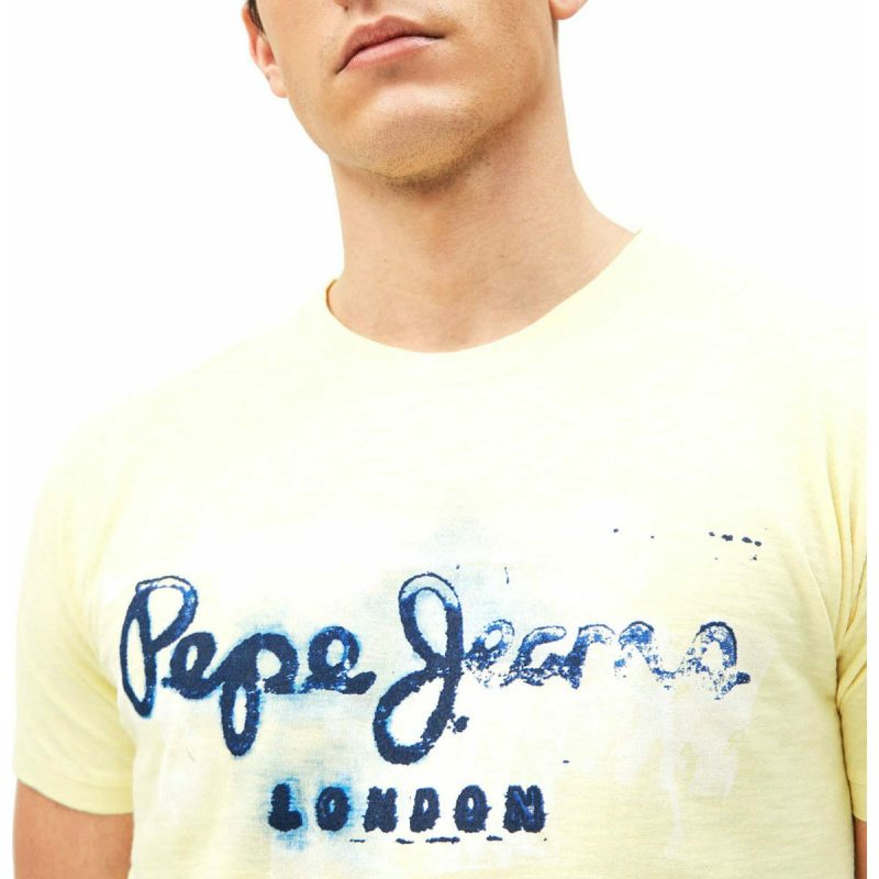 Pepe Jeans Ανδρικό T-shirt Με Στάμπα PM503213-014 Κίτρινο