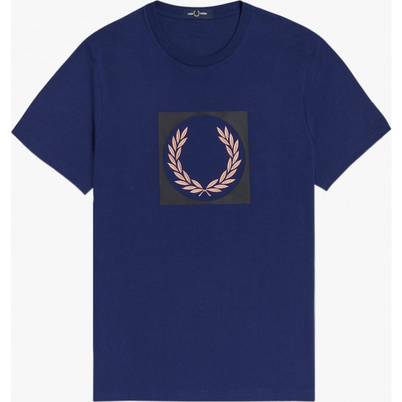 Fred Perry Ανδρική Μπλούζα LAUREL WREATH GRAPHIC T-SHIRT M1655-143 French Navy