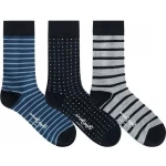 Pepe Jeans Audley Ανδρικές Κάλτσες Με Σχέδια 3Pack Navy/Stripe/Graphic/Geo PMU10719-00A
