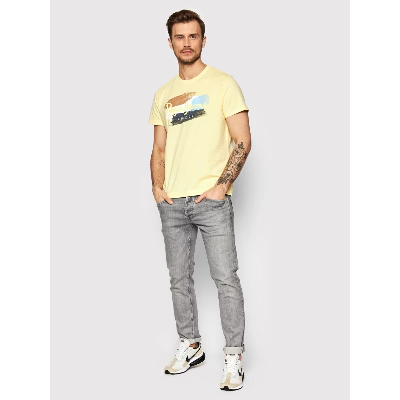 Pepe Jeans Ανδρική Μπλούζα T-Shirt Aegir PM508227-022 Κίτρινο