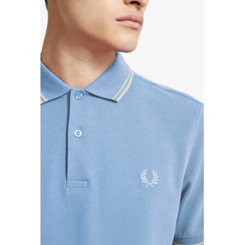 Fred Perry Ανδρική Μπλούζα Twin Tipped Polo M3600-L15 Σιέλ