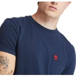 Timberland Dunstan River Ανδρικό T-shirt Με Τσεπάκι A2CQY-433 Μπλε