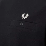 Fred Perry Ανδρική Μπλούζα Pocket Detail Pique Shirt M8531-102 Μαύρο