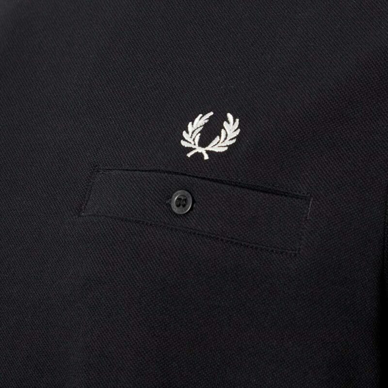 Fred Perry Ανδρική Μπλούζα Pocket Detail Pique Shirt M8531-102 Μαύρο