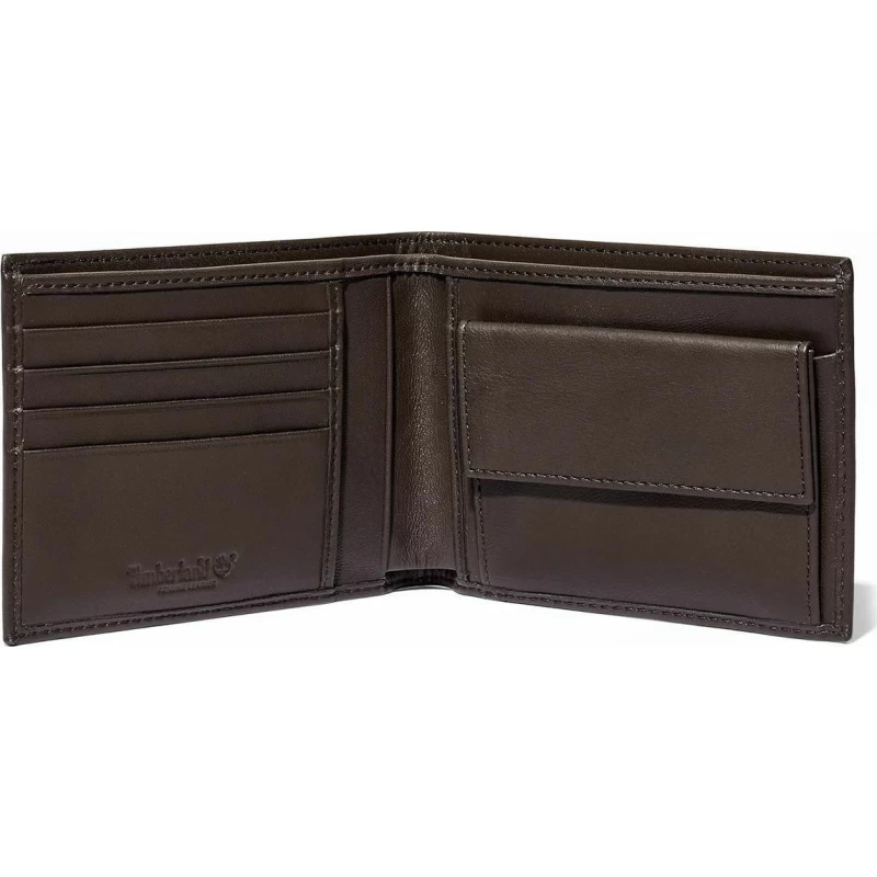 Timberland Ανδρικό Δερμάτινο Πορτοφόλι Bilford Wallet With Coin TB0A23UP-242 Καφέ