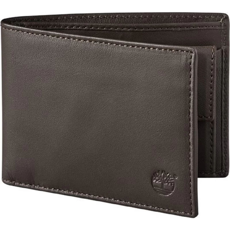 Timberland Ανδρικό Δερμάτινο Πορτοφόλι Bilford Wallet With Coin TB0A23UP-242 Καφέ