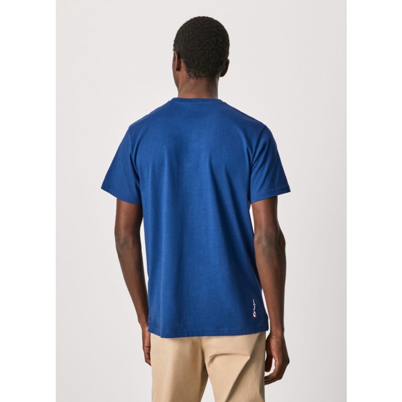 Pepe Jeans Ανδρικό T-shirt Mε Στάμπα PM508223-582 Μπλε