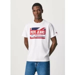 Pepe Jeans Ανδρικό T-shirt Mε Στάμπα PM508223-800 Λευκό