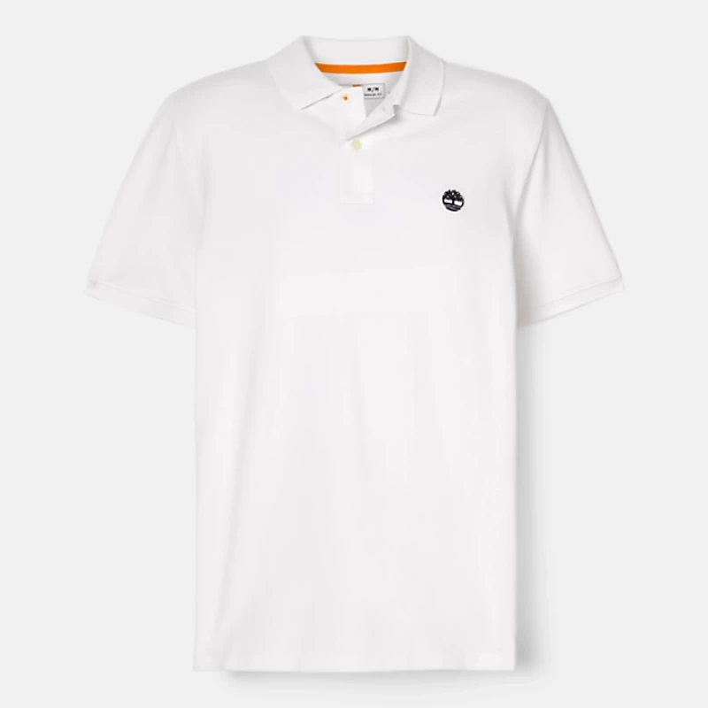 Timberland Ανδρική Μπλούζα SS Millers River Pique Polo TB0A26N4-100 Λευκό