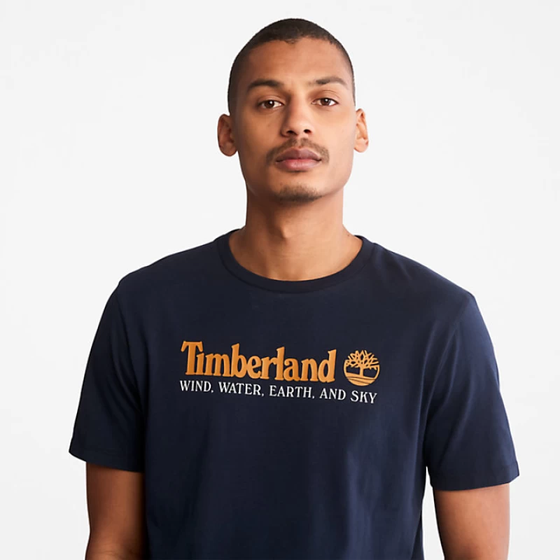 Timberland Ανδρική Μπλούζα Wind, Water, Earth And Sky™ TB 0A27J8433 Μπλε