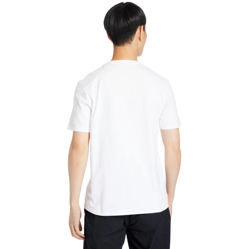Timberland Ανδρική Μπλούζα T-Shirt SS Stack L Tee Reg TB0A2AJ1P54 Λευκό