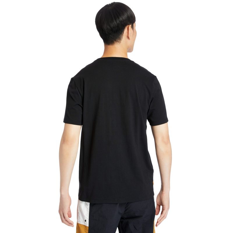 Timberland Ανδρική Μπλούζα T-Shirt SS Stack L Tee Reg TB0A2AJ1P56 Μαύρο