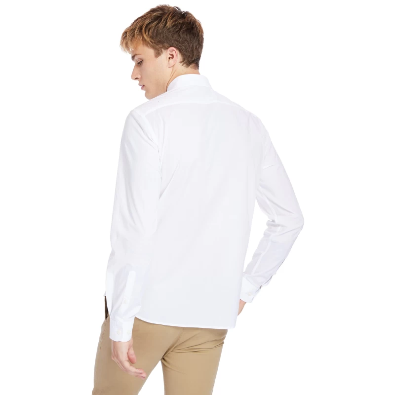 Ανδρικό Πουκάμισο Μακρυμάνικo Pop Solid Shirt – Timberland TB0A2BQE-100 Λευκό
