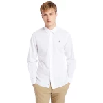 Ανδρικό Πουκάμισο Μακρυμάνικo Pop Solid Shirt – Timberland TB0A2BQE-100 Λευκό