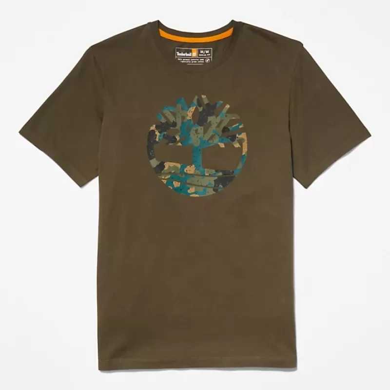Ανδρική Μπλούζα Timberland Camo T-Shirt TB0A2MVZA58 Χακί