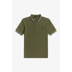 Fred Perry Ανδρική Μπλούζα Twin Tipped Polo M3600-B57 Χακί