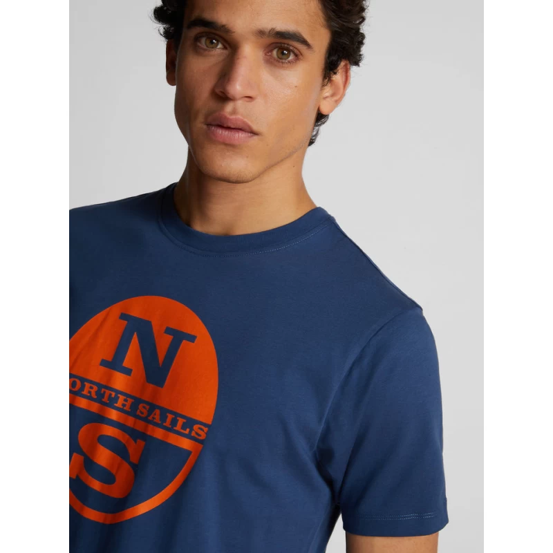 Ανδρική Μπλούζα North Sails T-Shirt Organic 692792-Dark Denim Μπλε
