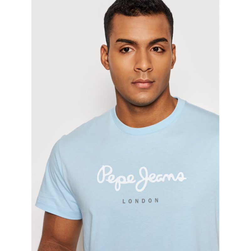 Pepe Jeans Ανδρικό T-Shirt Eggo PM508208-516 Σιέλ