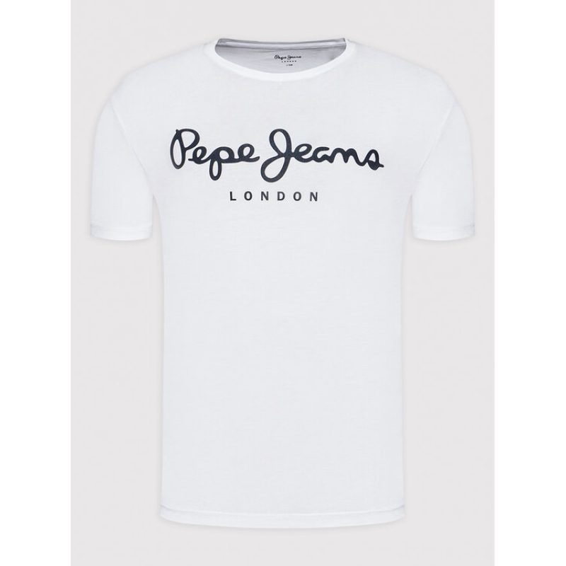 Pepe Jeans Ανδρικό T-shirt Original Stretch PM508210-800 Λευκό