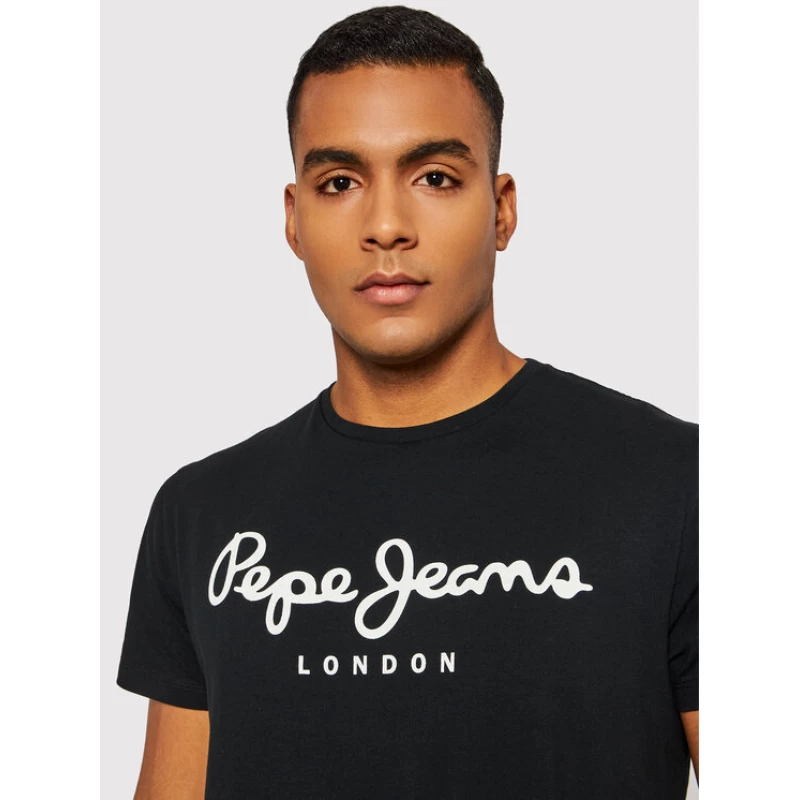 Pepe Jeans Ανδρικό T-shirt Original Stretch PM508210-999 Μαύρο