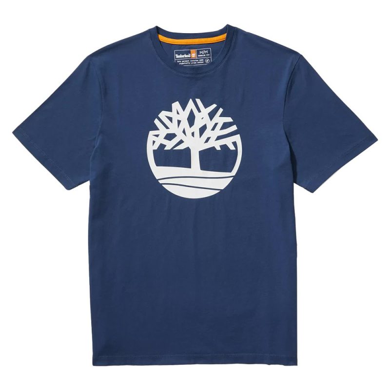 Timberland Ανδρική Μπλούζα T-Shirt River Tree Logo Organic Cotton A2C2R-288 Μπλε