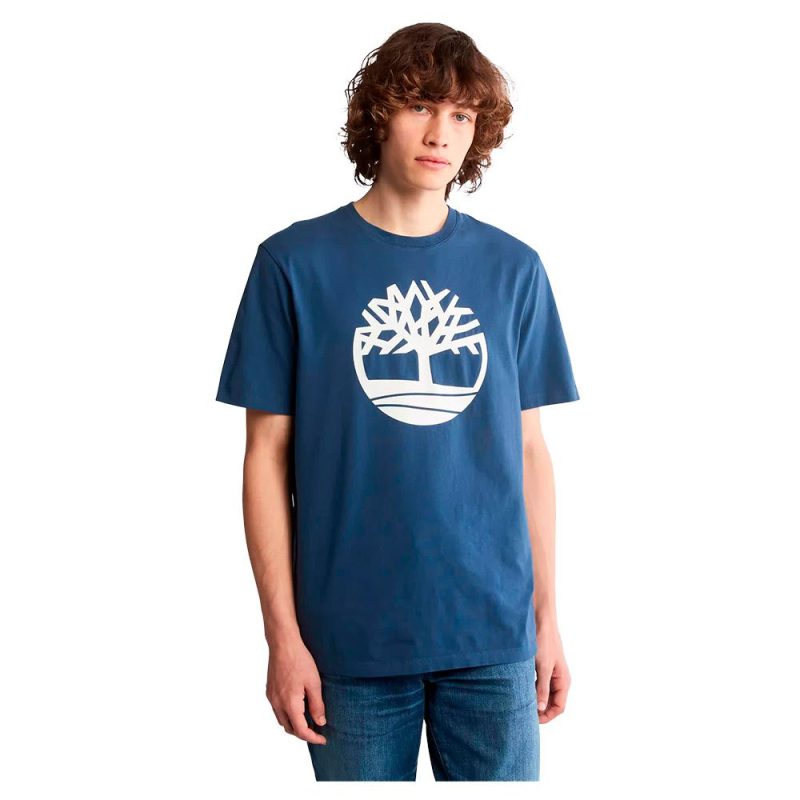 Timberland Ανδρική Μπλούζα T-Shirt River Tree Logo Organic Cotton A2C2R-288 Μπλε