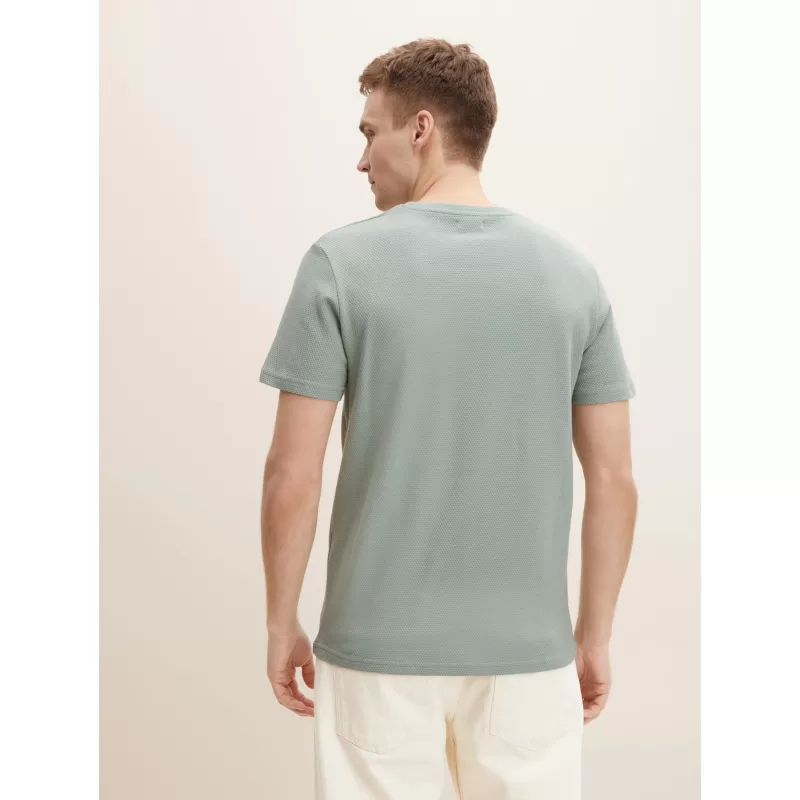 Ανδρική Μπλούζα Textured T-shirt With Pocket 1030050-12960 Mέντα