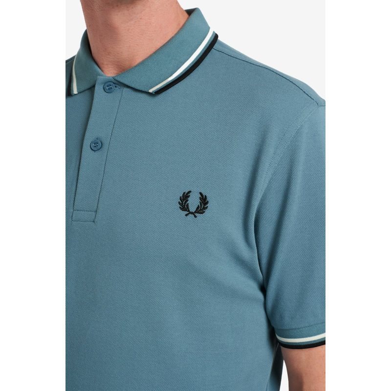 Fred Perry Ανδρική Μπλούζα Twin Tipped Polo M3600-P29 Μπλε