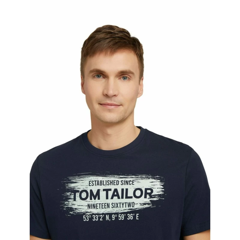 Ανδρική Μπλούζα Tom Tailor Printed Logo T-Shirt 1030034-10668 Μπλε