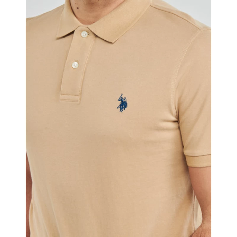 U.S. Polo Assn. Ανδρική Μπλούζα Polo Κοντομάνικη 6142341029-221 Μπεζ