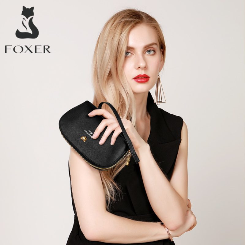 Γυναικείο δερμάτινο πορτοφόλι Foxer 260002F μαύρο