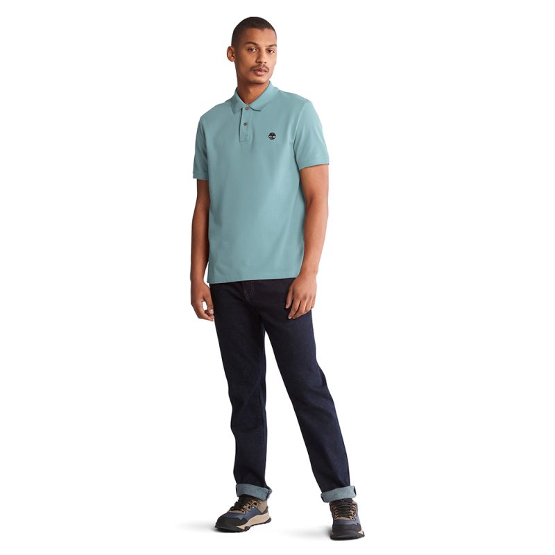 Timberland Ανδρική Μπλούζα SS Millers River Pique Polo TB0A26N4-G99 Πράσινο